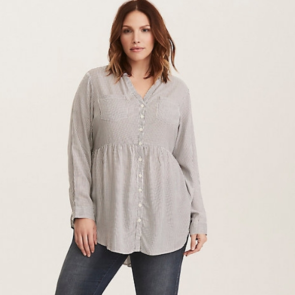 torrid Tops - TORRID striped tunic size 2x